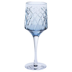 Royal Brierley Harris Crystal Wine Glasses, Set of 2 Ink Blue